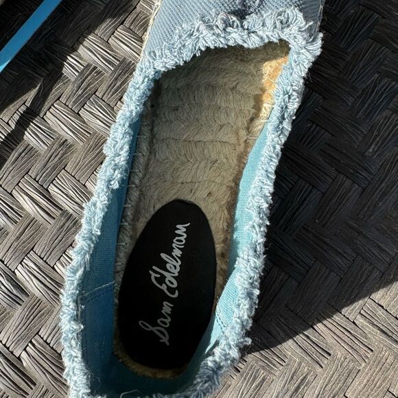 Sam Edelman Blue canvas Espadrille flats NWOT SZ 10 - Picture 5 of 13